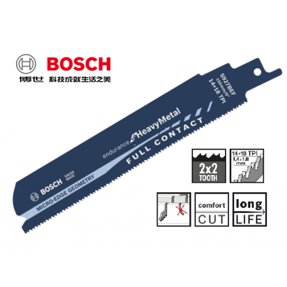 BOSCH S927BEF 6"X14+18T 中/ 厚金屬片3-8 mm精準切割 馬刀鋸片 老虎鋸片